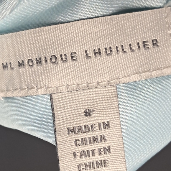 NWT ML Monique Lhuillier Poplin Eyelet Cut Out Dress Size 8 - Picture 3 of 6